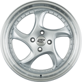 GTP 083 Silber Felgenbett Poliert 8.5x19 Zoll ET45 LK 5x112 ML66.6