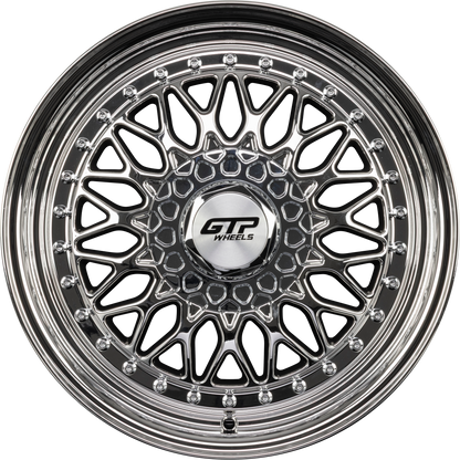 GTP 072 Chrome-Lack Alufelge 7x15 Zoll ET35 LK 4x100 ML73.1