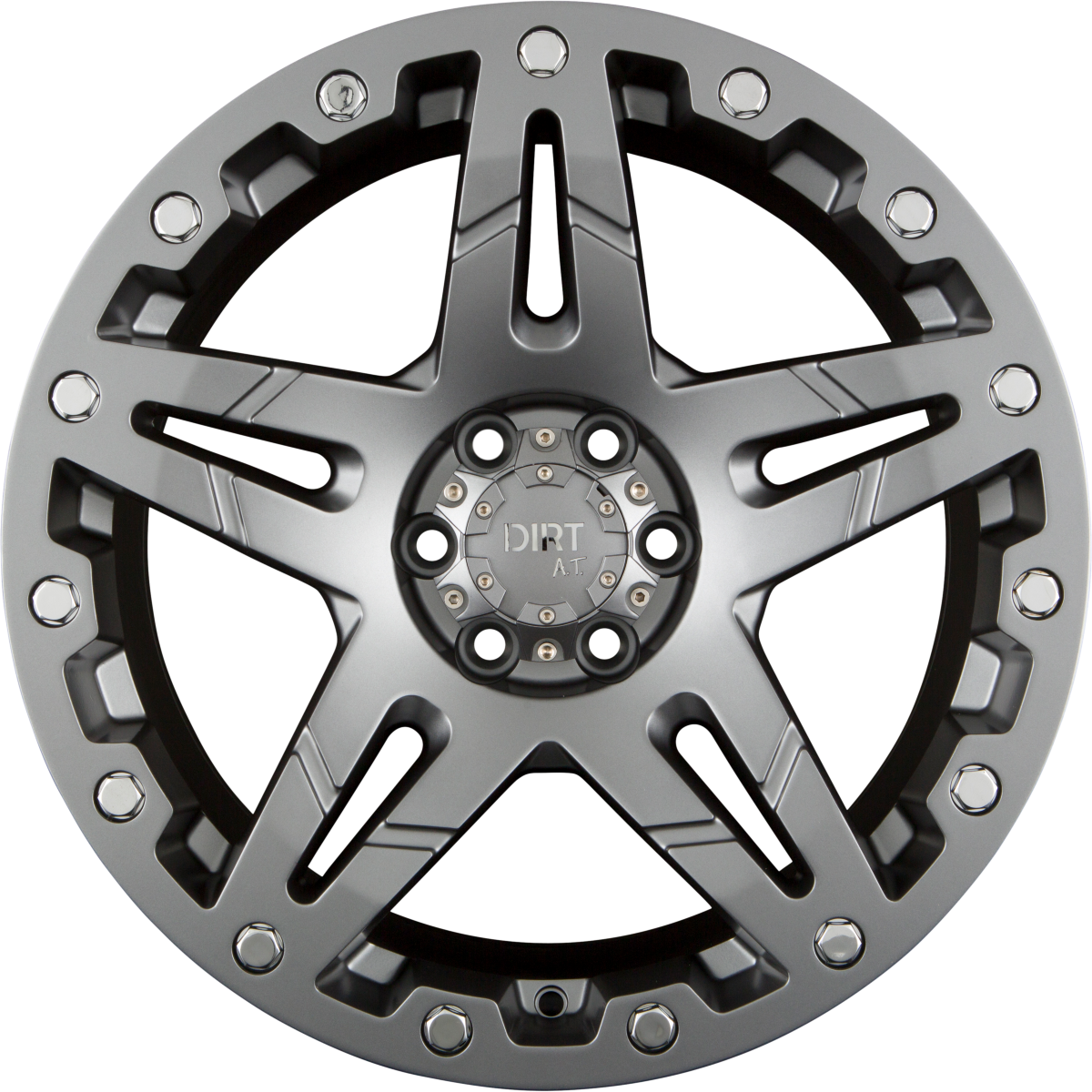 Dirt A.T. D66 Matte Gunmetal Alufelge 9x17 Zoll ET25 LK 6x114.3 ML66.1