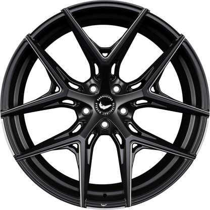 Barracuda Razzer Matt Black Pure Sports Gefräst Alufelge 8.5x19 Zoll ET42 LK 5x120 ML73.1