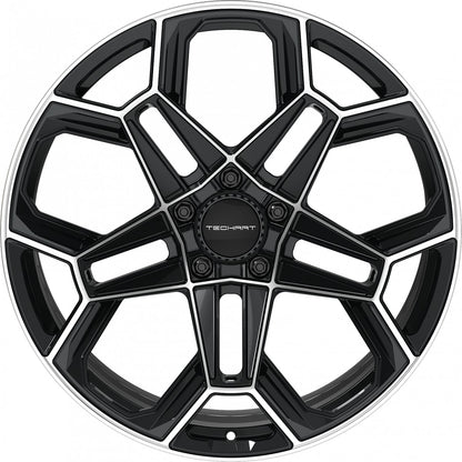 Proline Techart Daytona II black polished Alufelge 10x22 Zoll ET40 LK 5x130 ML71.5 – Bild 2