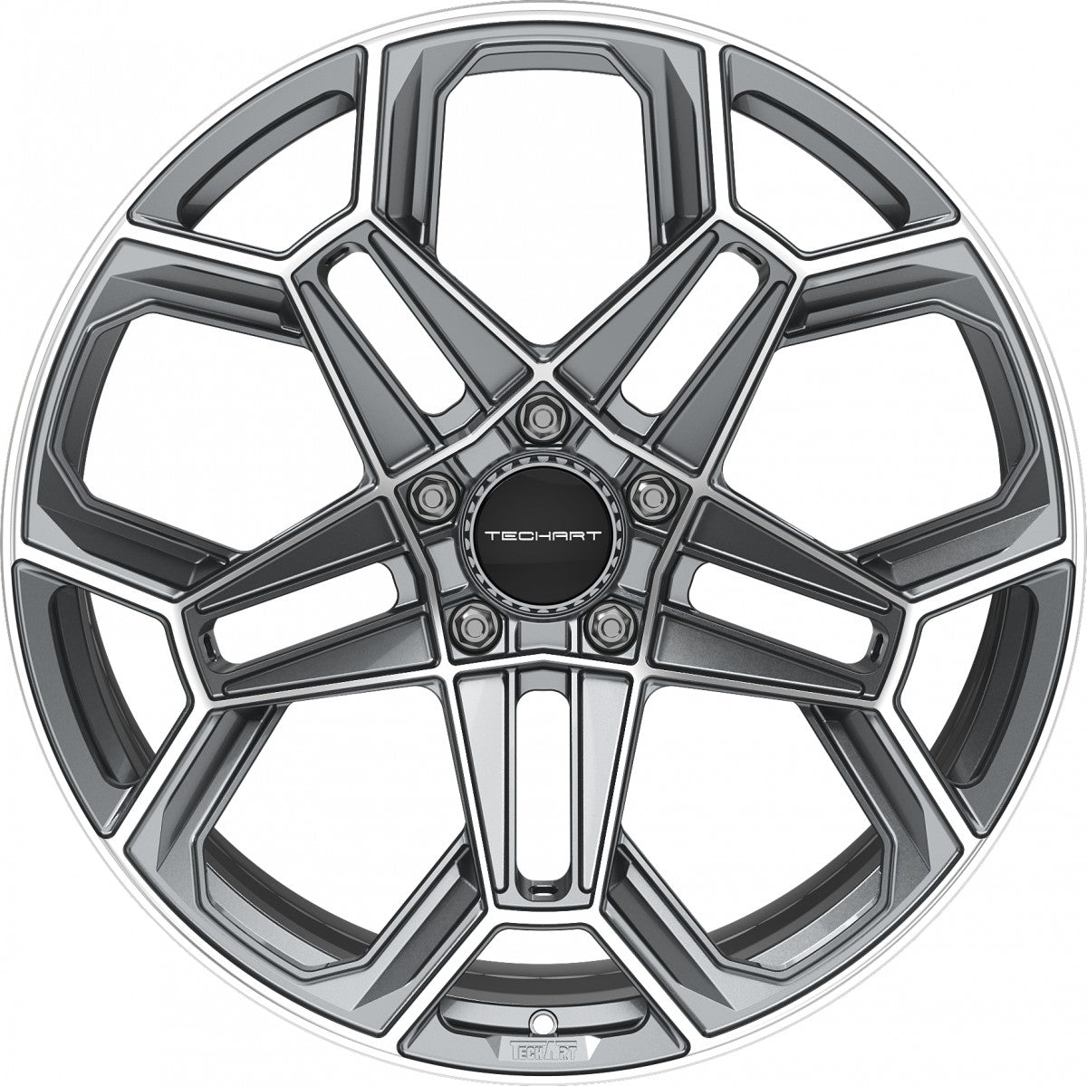 Proline Techart Daytona II grey polished Alufelge 9x21 Zoll ET43 LK 5x130 ML71.5 – Bild 2