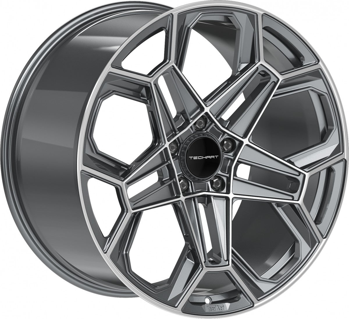 Proline Techart Daytona II grey polished Alufelge 9x21 Zoll ET43 LK 5x130 ML71.5 – Bild 3