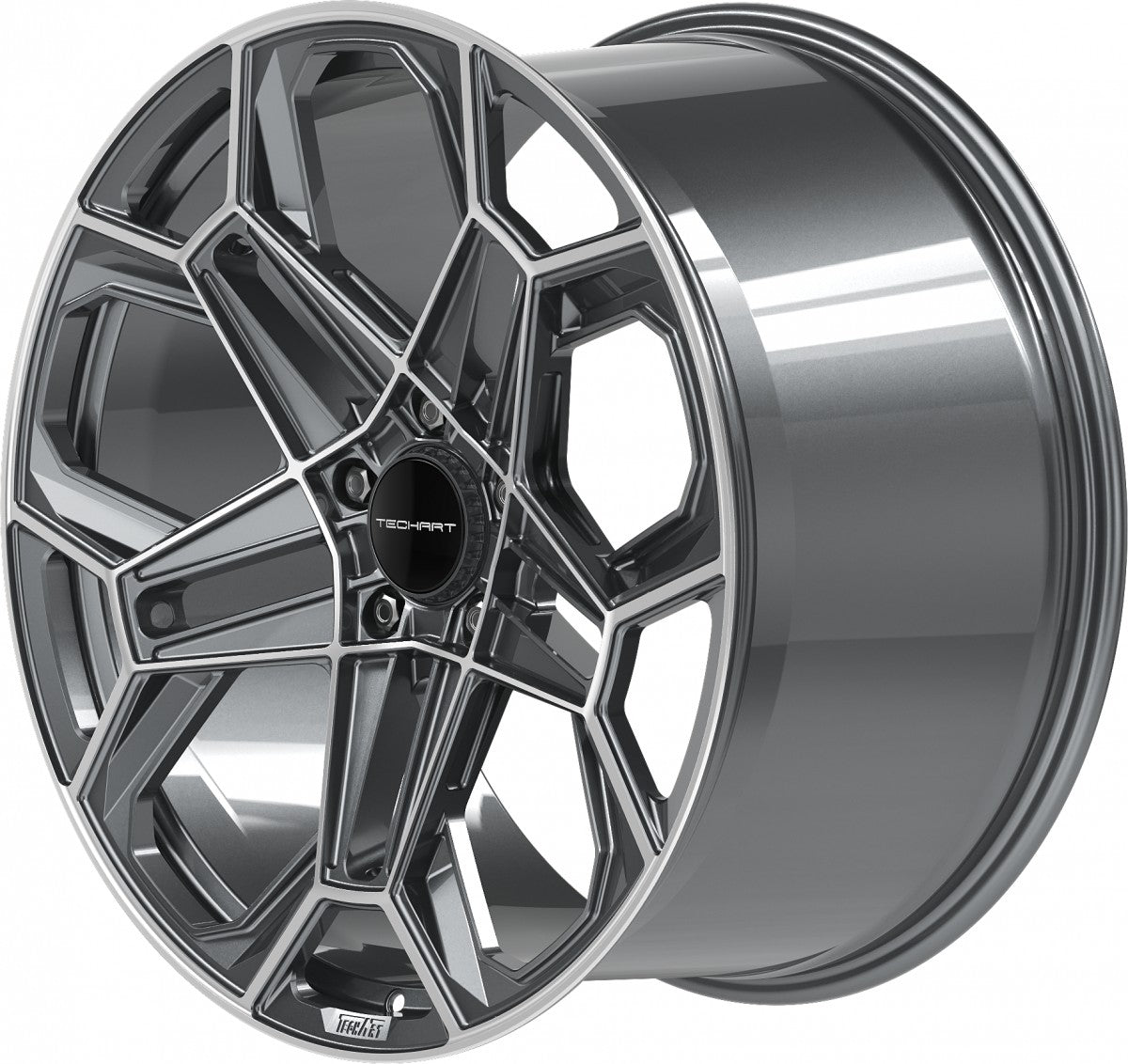 Proline Techart Daytona II grey polished Alufelge 9x21 Zoll ET43 LK 5x130 ML71.5 – Bild 9