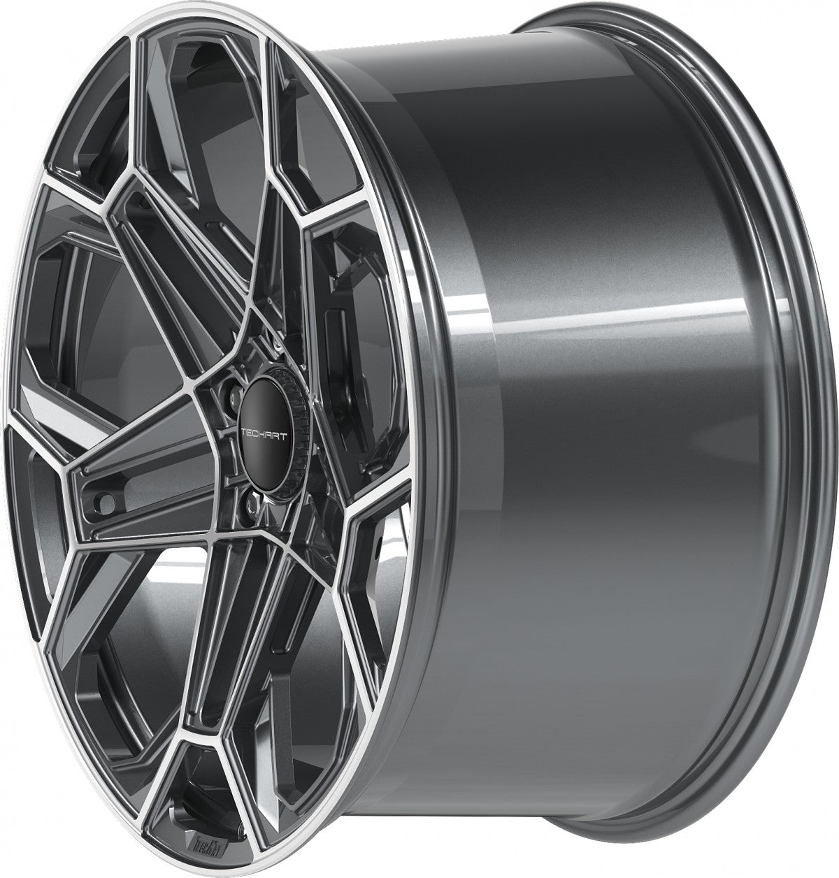 Proline Techart Daytona II grey polished Alufelge 9x21 Zoll ET43 LK 5x130 ML71.5 – Bild 10