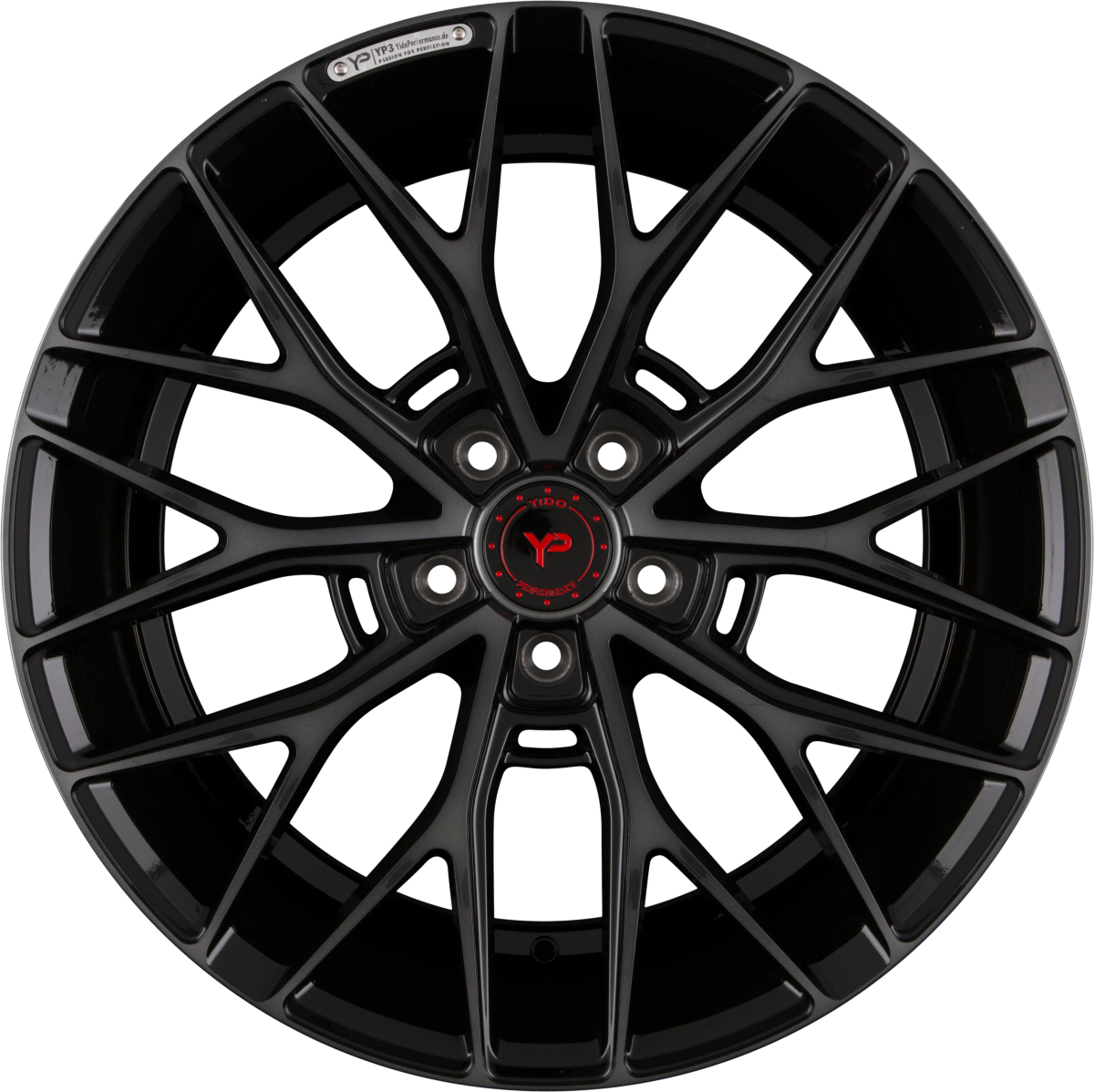 Yido Performance YP3 Gloss Black Tint Alufelge 9.5x19 Zoll ET45 LK 5x112 ML66.6