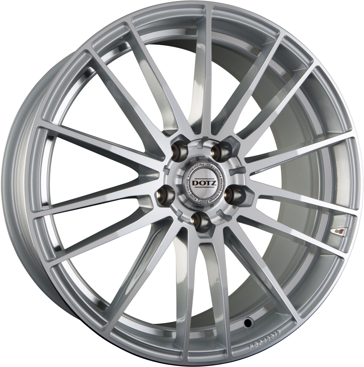 Dotz Fast Fifteen BLAZE Silver Polished Lip Alufelge 8.5x20 Zoll ET40 LK 5x108 ML70.1 – Bild 2