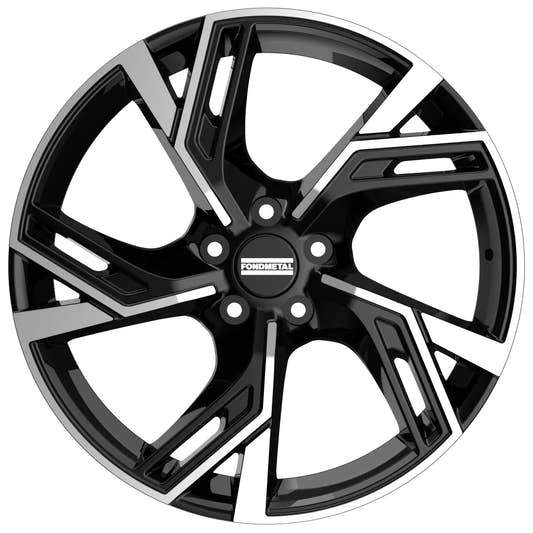 Fondmetal Atena glossy black machined Alufelge 9x21 Zoll ET47 LK 5x130 ML71.6