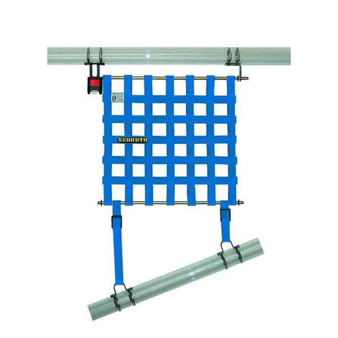 Schroth Fensternetz Größe 1 (L 400 mm x H 405 mm) inkl. Befestigungsmaterial blau rechts