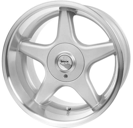 Brock / RC B1 Silber Horn Poliert Alufelge 7.5x16 Zoll ET35 LK 5x110 ML72.6