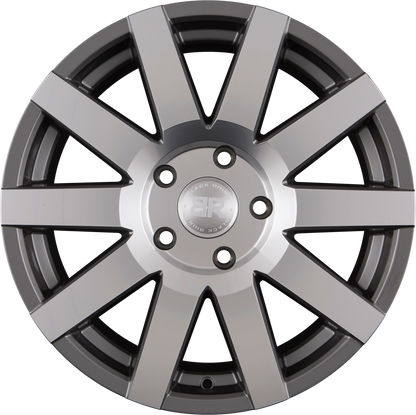 Black Rhino Journey Gloss Gunmetal Mirror Cut Face Alufelge 8x18 Zoll ET48 LK 5x130 ML84.1