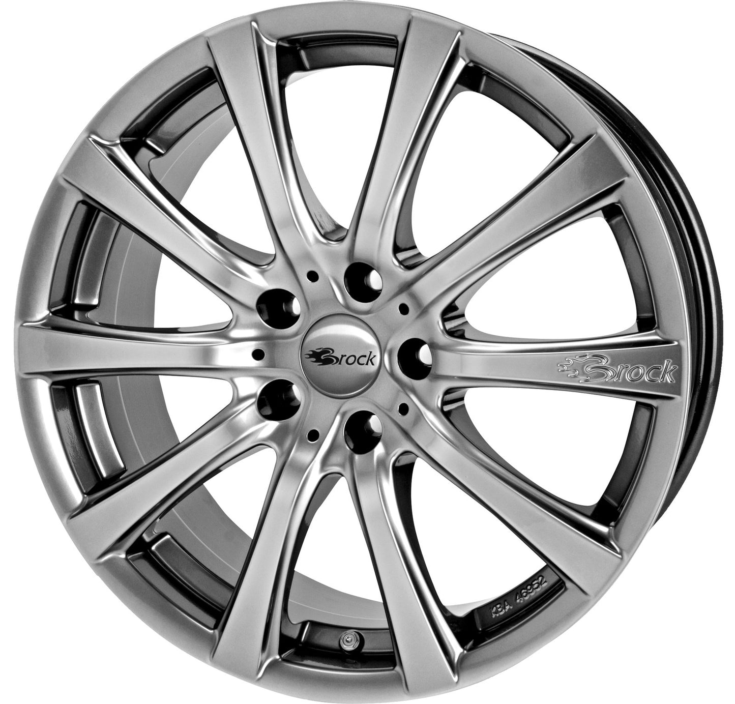 Brock / RC B21 Chromsilber (CSS) Alufelge 8x18 Zoll ET43 LK 5x114.3 ML66.1 – Bild 2