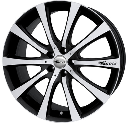 Brock / RC B21 Schwarz Matt Voll Poliert (SMVP) Alufelge 7x16 Zoll ET45 LK 5x114.3 ML72.6