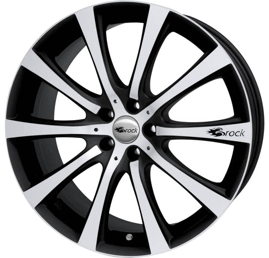 Brock / RC B21 Schwarz Matt Voll Poliert (SMVP) Alufelge 7x16 Zoll ET35 LK 4x98 ML58.1