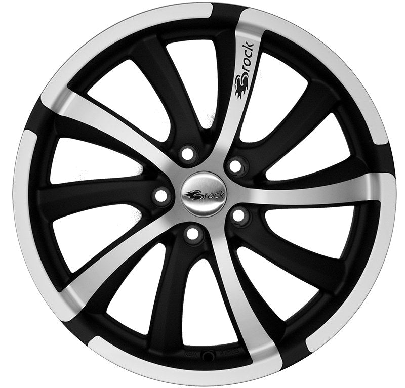 Brock / RC B23 Schwarz Matt Voll Poliert (SMVP) Alufelge 8x17 Zoll ET35 LK 5x100 ML63.4