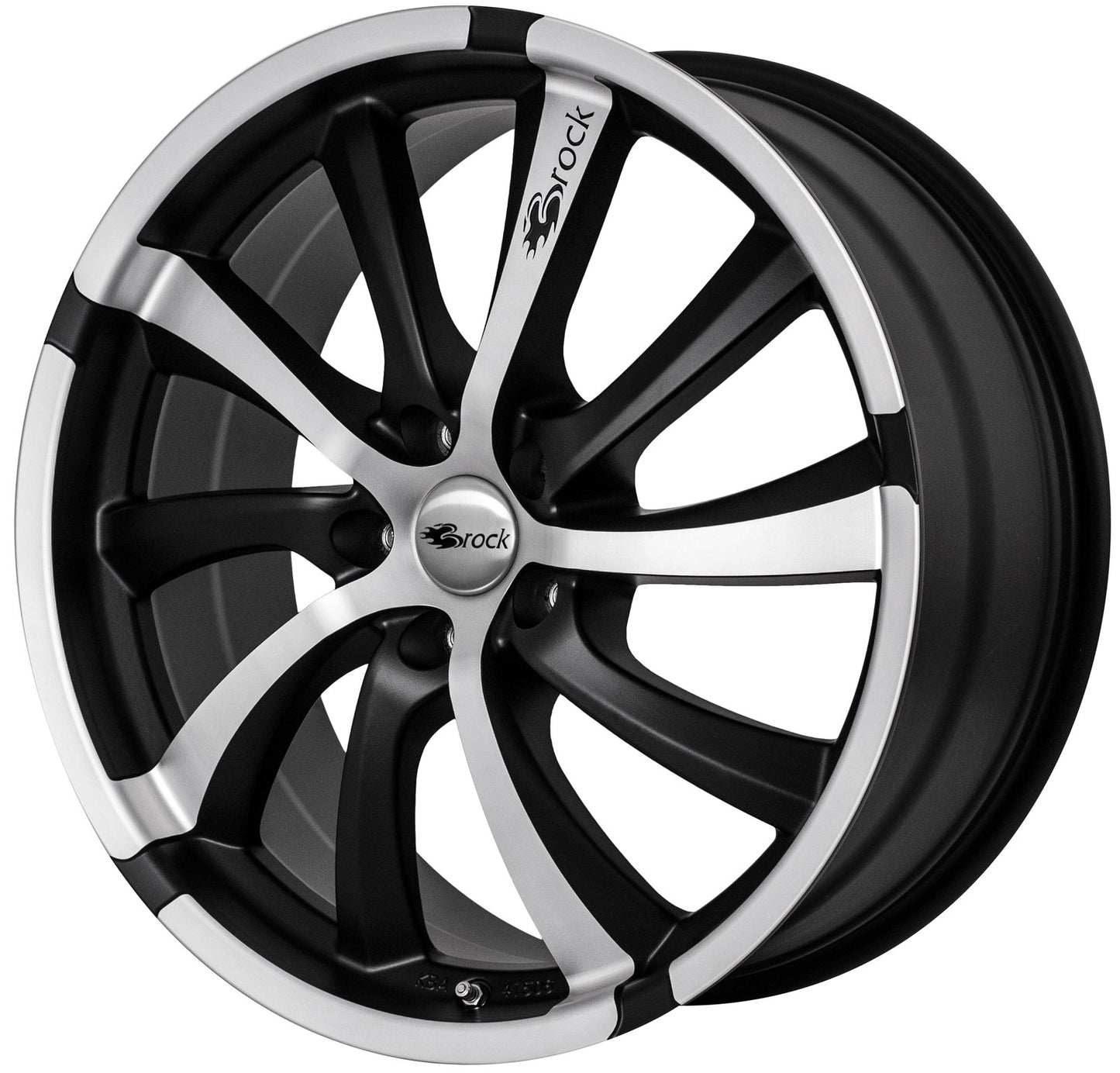 Brock / RC B23 Schwarz Matt Voll Poliert (SMVP) Alufelge 8x17 Zoll ET35 LK 5x100 ML63.4 – Bild 2