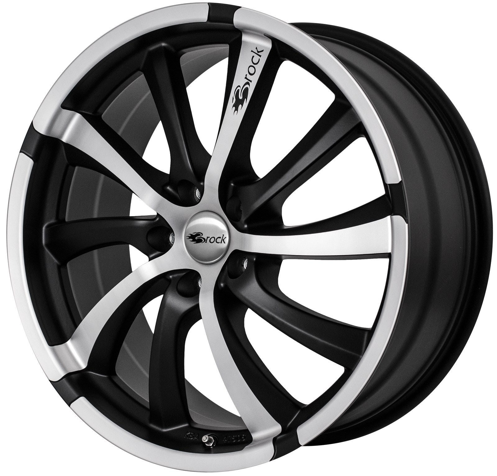 Brock / RC B23 Schwarz Matt Voll Poliert (SMVP) Alufelge 8x17 Zoll ET35 LK 5x100 ML63.4 – Bild 2