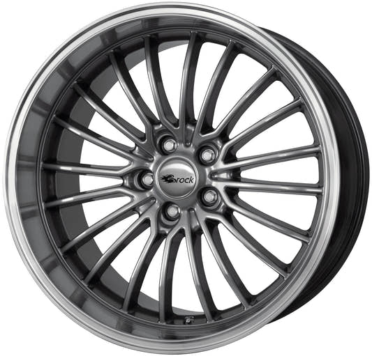 Brock / RC B24-GP Chromsilber Horn Poliert (CSSHP) Alufelge 10.5x20 Zoll ET35 LK 5x112 ML66.6 – Bild 2