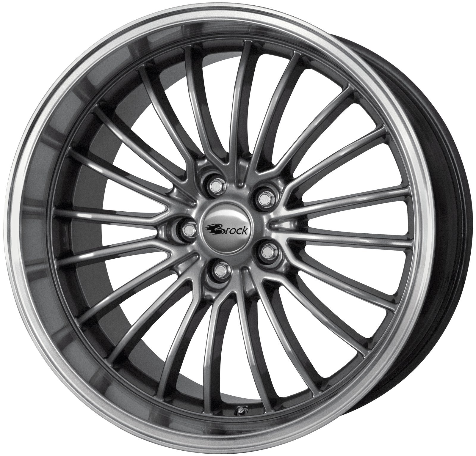 Brock / RC B24-GP Chromsilber Horn Poliert (CSSHP) Alufelge 10.5x20 Zoll ET35 LK 5x112 ML66.6 – Bild 2