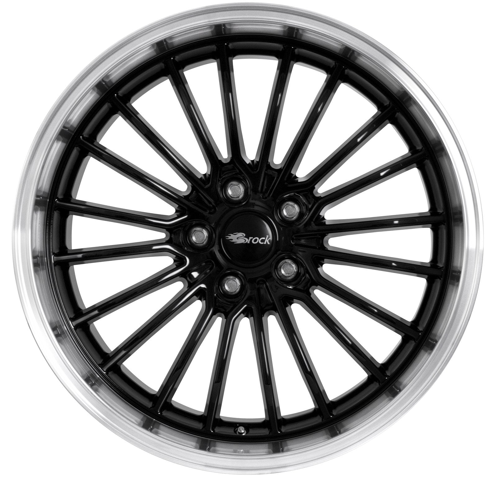 Brock / RC B24-GP Schwarz Glanz Horn Poliert (SGHP) Alufelge 8.5x19 Zoll ET45 LK 5x108 ML72.6