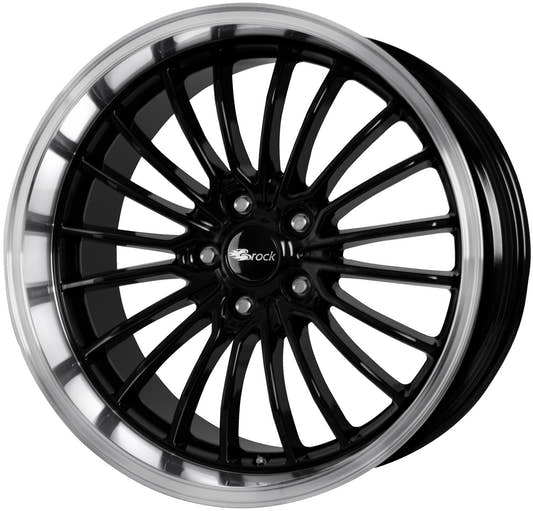 Brock / RC B24-GP Schwarz Glanz Horn Poliert (SGHP) Alufelge 8.5x19 Zoll ET40 LK 5x115 ML70.2 – Bild 2
