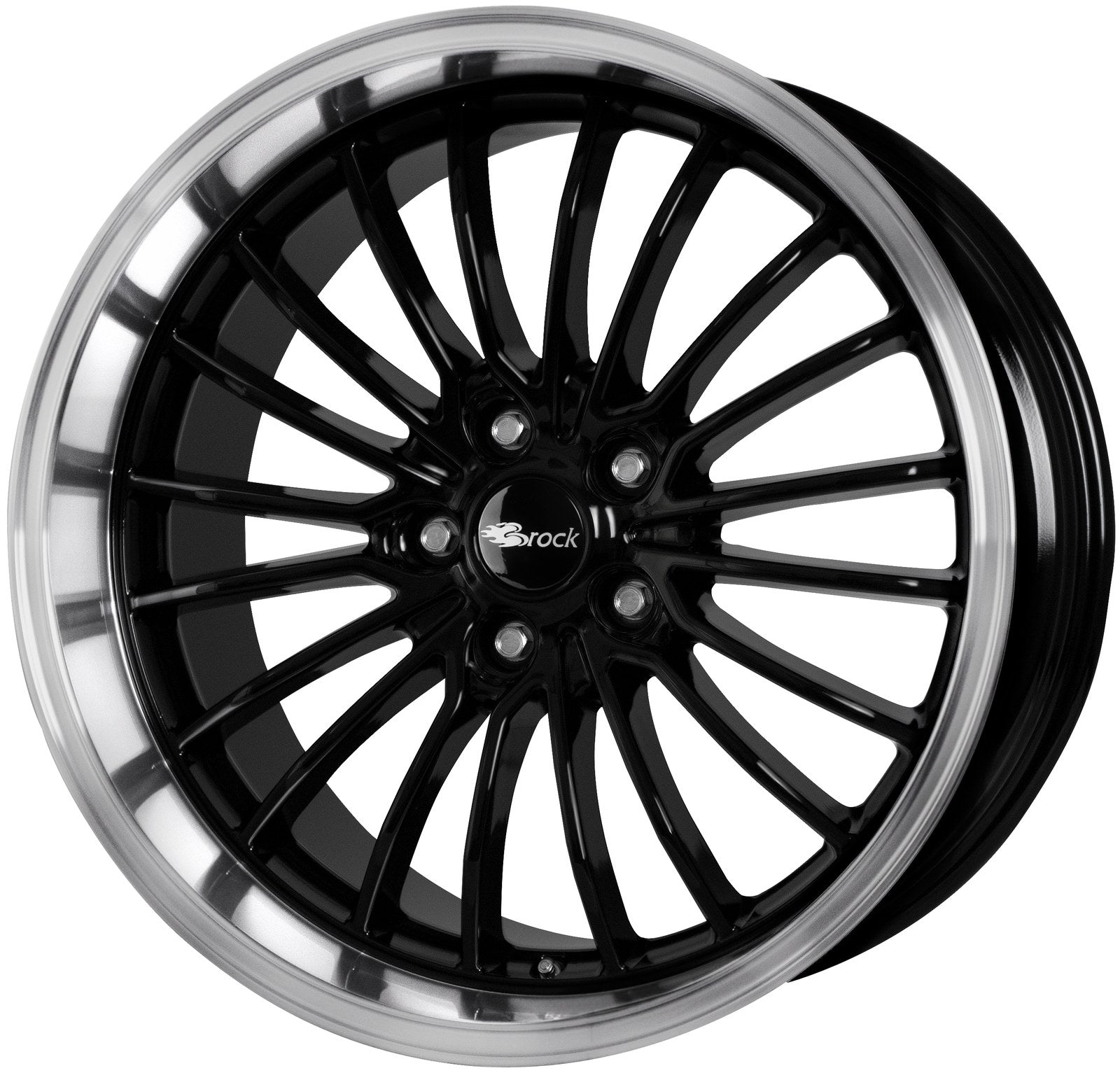 Brock / RC B24-GP Schwarz Glanz Horn Poliert (SGHP) Alufelge 8.5x19 Zoll ET45 LK 5x108 ML72.6 – Bild 2