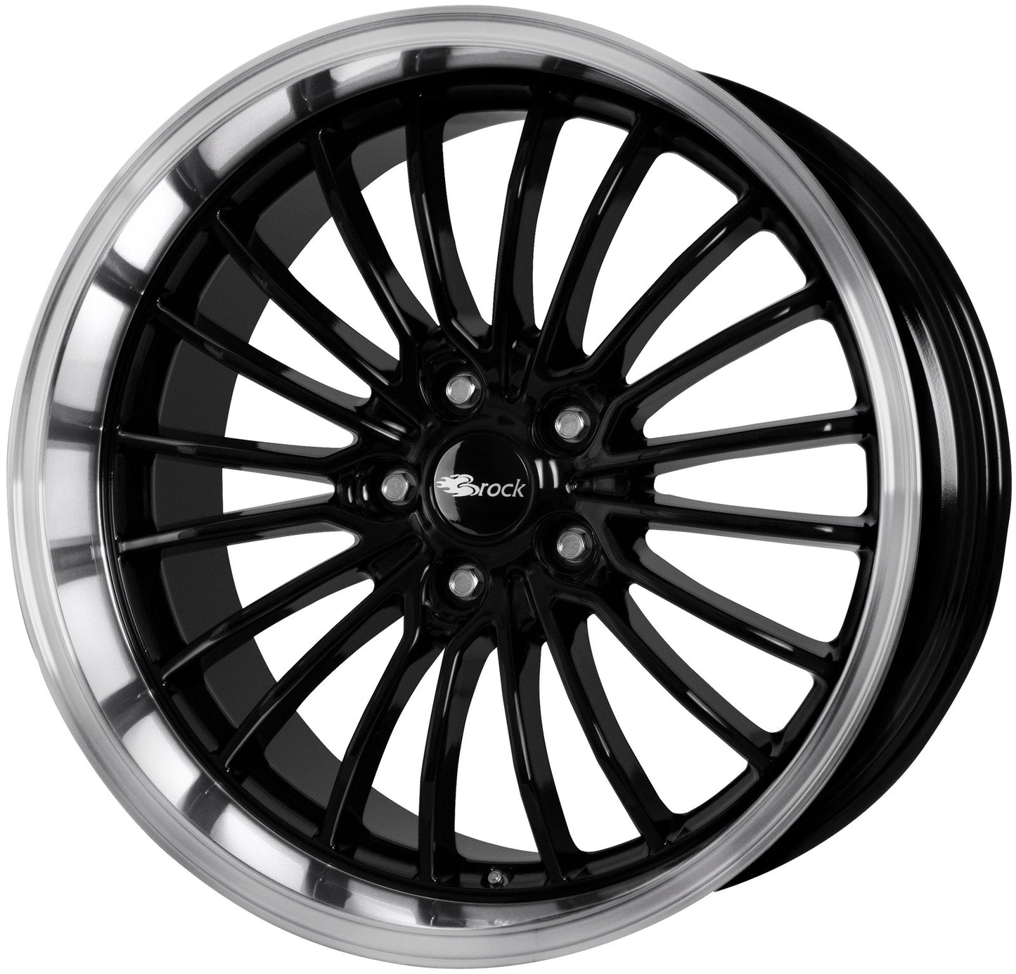 Brock / RC B24-GP Schwarz Glanz Horn Poliert (SGHP) Alufelge 8.5x19 Zoll ET35 LK 5x120 ML72.6 – Bild 2