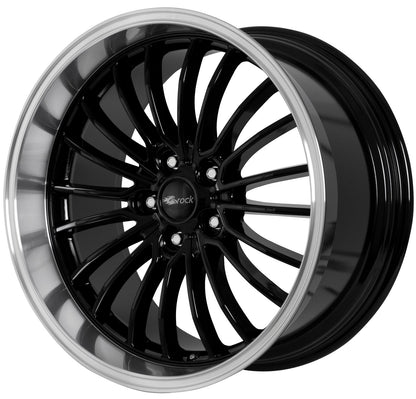 Brock / RC B24-GP Schwarz Glanz Horn Poliert (SGHP) Alufelge 9x20 Zoll ET35 LK 5x114.3 ML72.6 – Bild 3