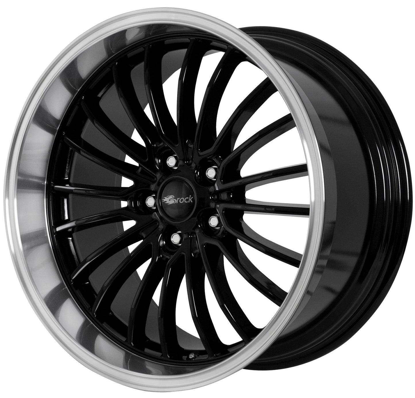Brock / RC B24-GP Schwarz Glanz Horn Poliert (SGHP) Alufelge 9x20 Zoll ET40 LK 5x112 ML66.6 – Bild 3