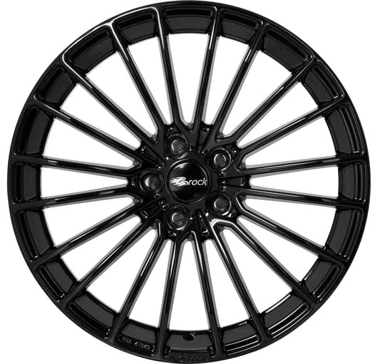 Brock / RC B24 Schwarz Glanz (SG) Alufelge 7.5x16 Zoll ET38 LK 5x110 ML65.1