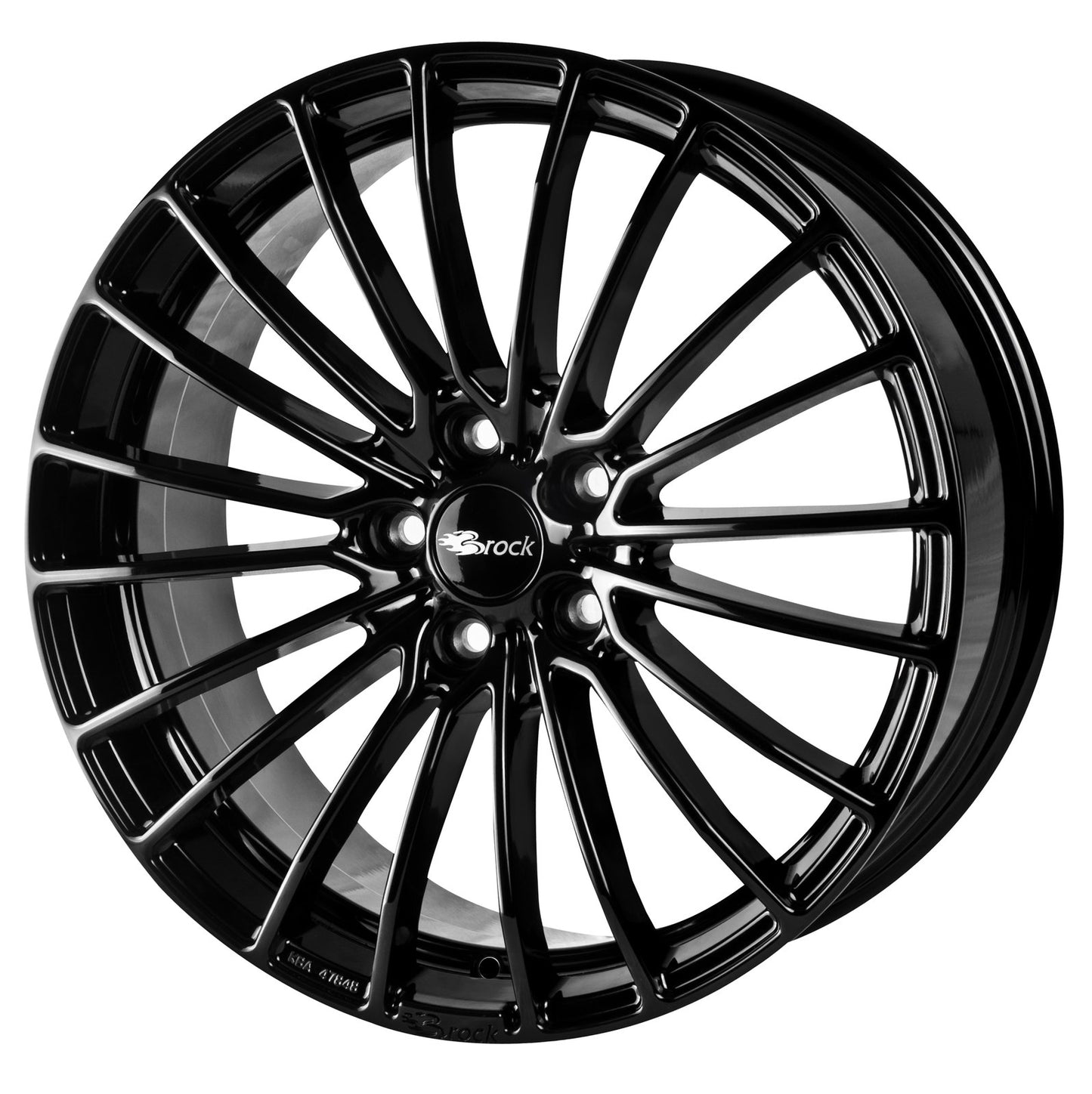 Brock / RC B24 Schwarz Glanz (SG) Alufelge 7.5x16 Zoll ET38 LK 5x110 ML65.1 – Bild 2
