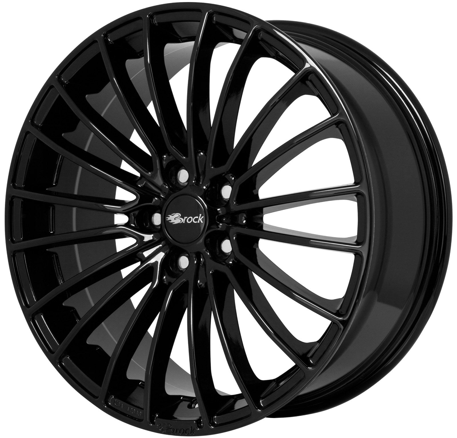 Brock / RC B24 Schwarz Glanz (SG) Alufelge 7.5x16 Zoll ET38 LK 5x114.3 ML72.6 – Bild 3