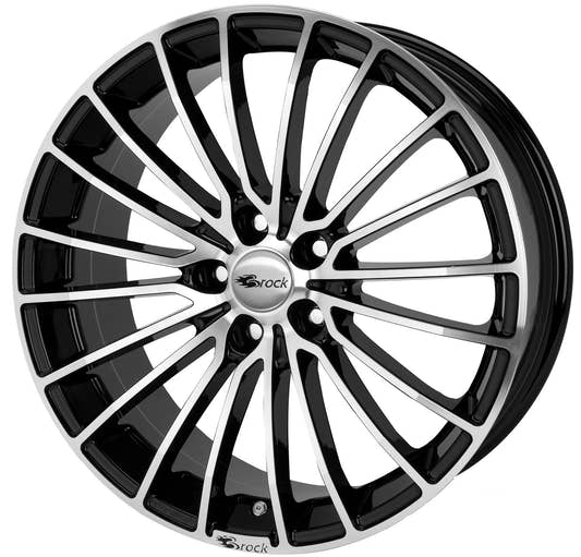 Brock / RC B24 Schwarz Glanz Voll Poliert (SGVP) Alufelge 8x19 Zoll ET42 LK 5x105 ML56.6 – Bild 2