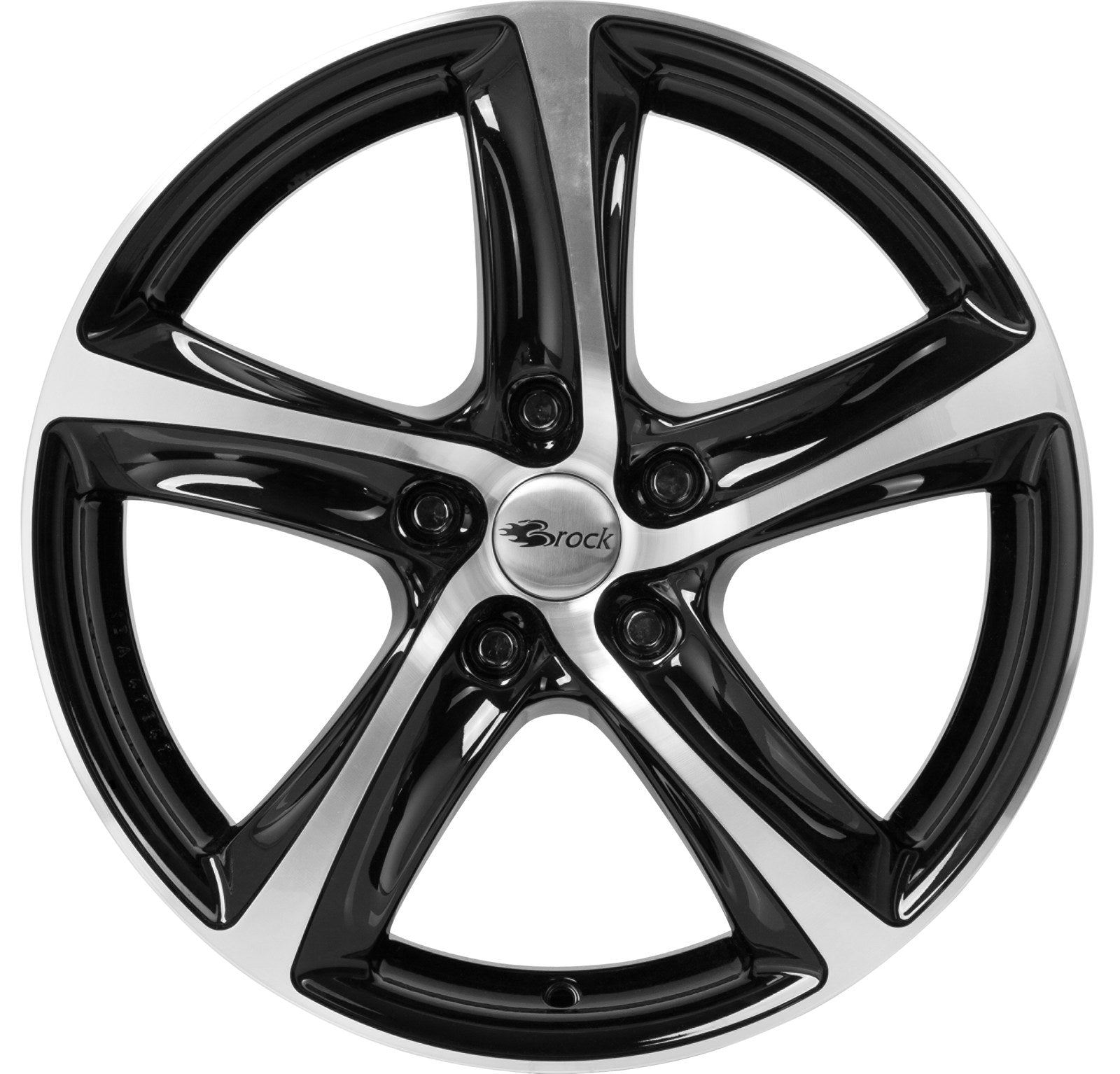 Brock / RC B25 Schwarz Glanz Voll Poliert (SGVP) Alufelge 7.5x17 Zoll ET38 LK 5x110 ML65.1