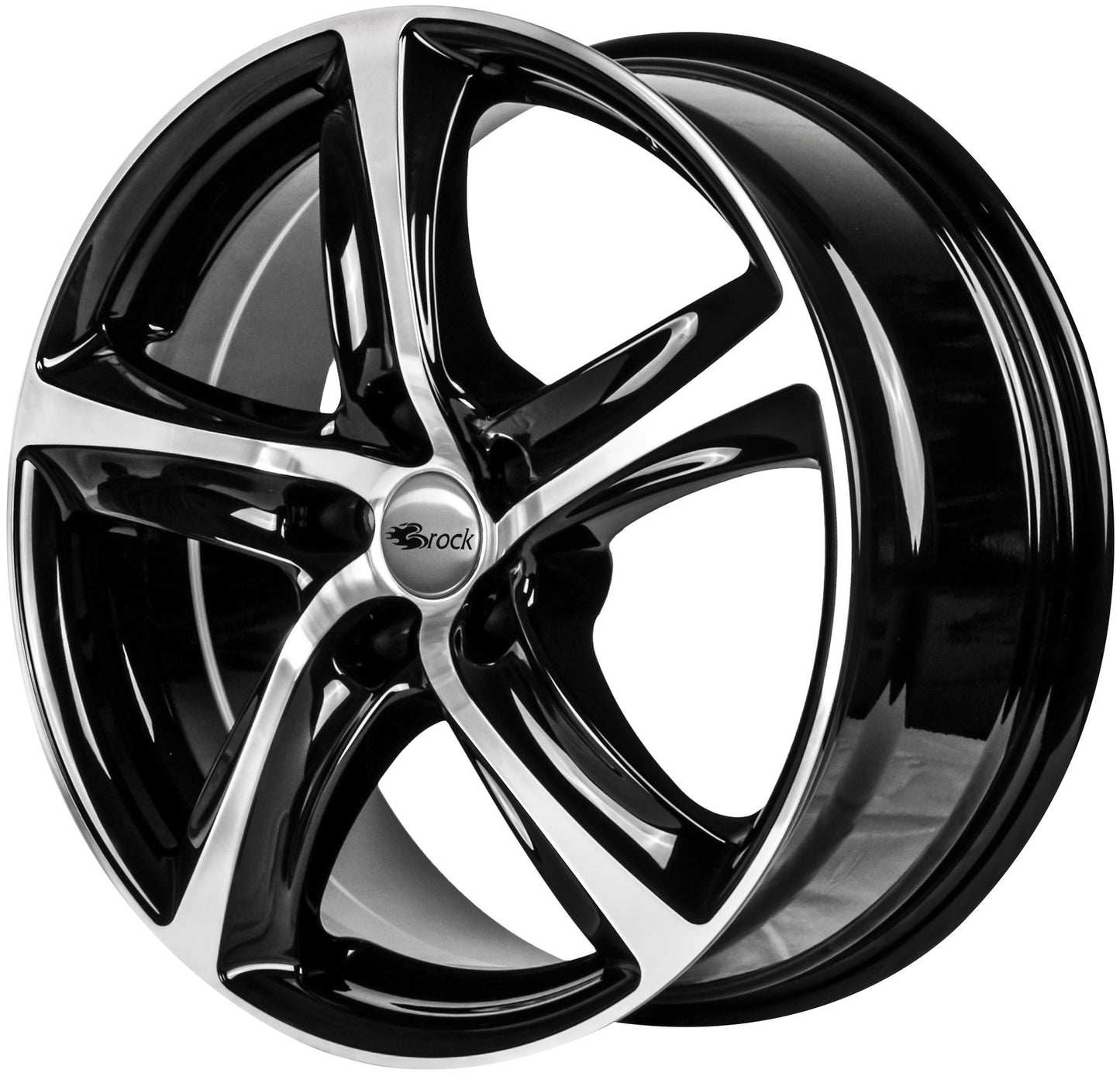 Brock / RC B25 Schwarz Glanz Voll Poliert (SGVP) Alufelge 7.5x17 Zoll ET38 LK 5x114.3 ML72.6 – Bild 2