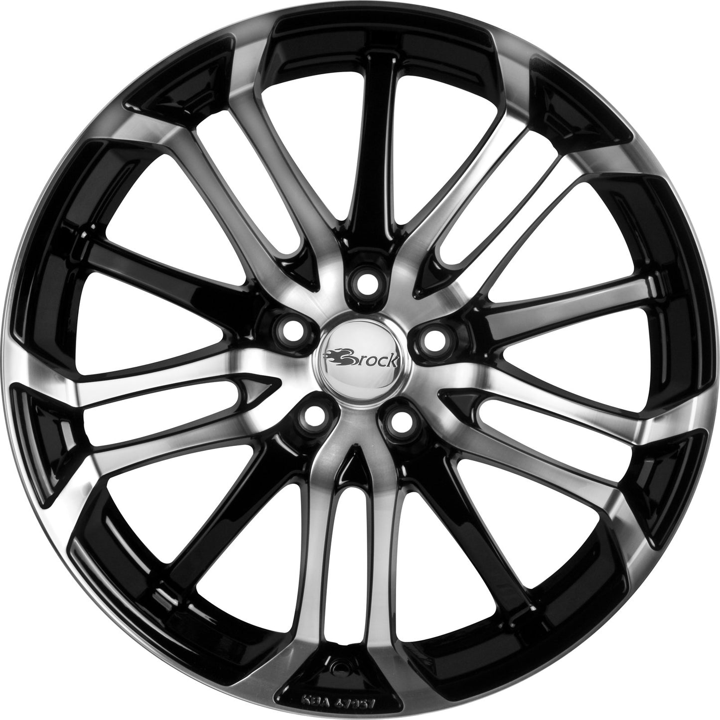 Brock / RC B26 Schwarz Glanz Voll Poliert (SGVP) Alufelge 7.5x17 Zoll ET35 LK 5x120 ML72.6
