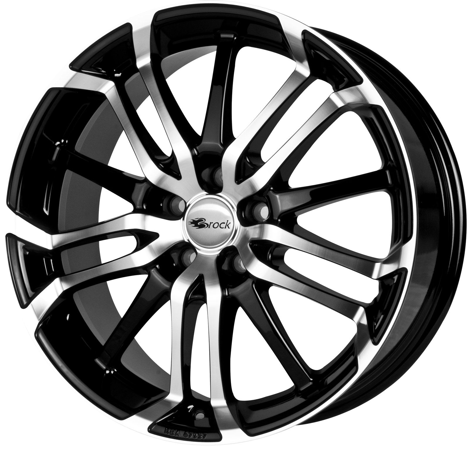 Brock / RC B26 Schwarz Glanz Voll Poliert (SGVP) Alufelge 7.5x17 Zoll ET38 LK 5x114.3 ML72.6 – Bild 2