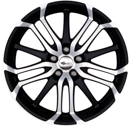 Brock / RC B26 Schwarz Matt Voll Poliert (SMVP) Alufelge 8x18 Zoll ET30 LK 5x112 ML66.6