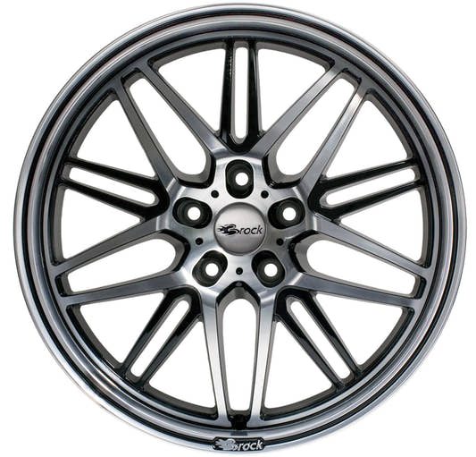 Brock / RC B28 Schwarz Glanz Voll Poliert (SGVP) Alufelge 8.5x19 Zoll ET45 LK 5x114.3 ML72.6