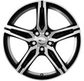 Brock / RC B29 Schwarz Glanz Voll Poliert (SGVP) Alufelge 7.5x17 Zoll ET45 LK 5x108 ML72.6