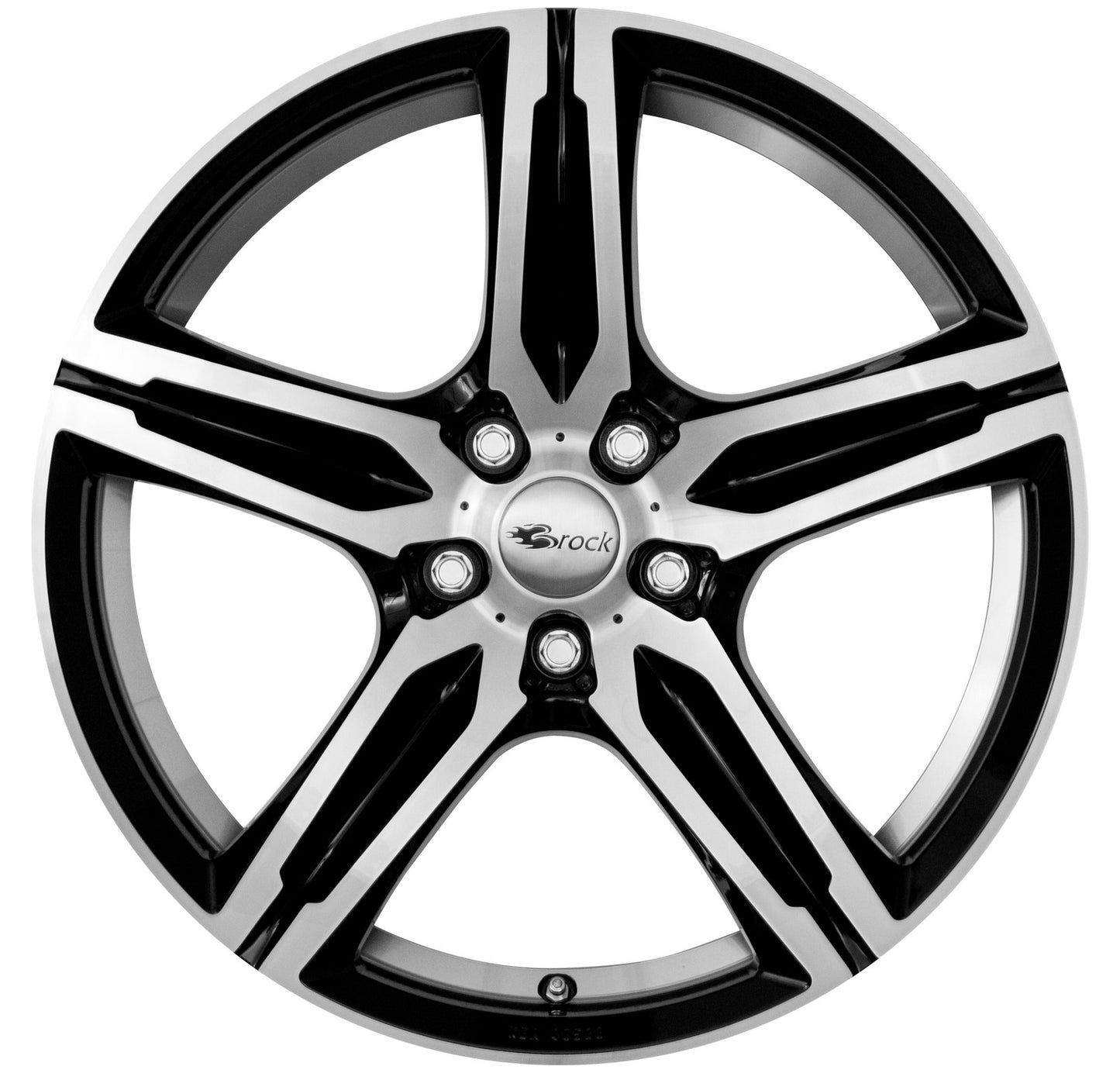 Brock / RC B29 Schwarz Glanz Voll Poliert (SGVP) Alufelge 7.5x17 Zoll ET45 LK 5x108 ML72.6