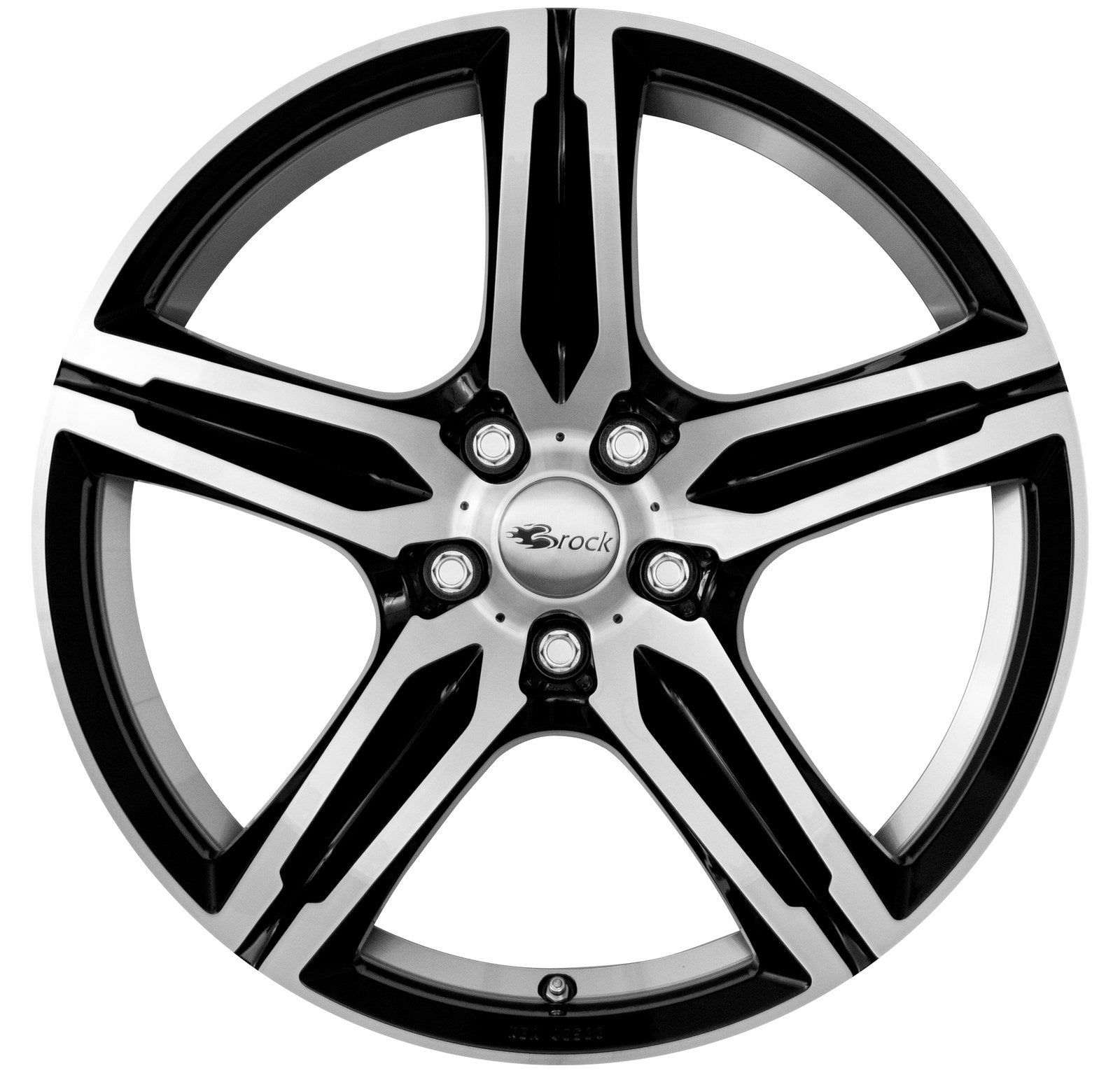 Brock / RC B29 Schwarz Glanz Voll Poliert (SGVP) Alufelge 7.5x17 Zoll ET45 LK 5x108 ML72.6