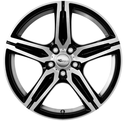 Brock / RC B29 Schwarz Glanz Voll Poliert (SGVP) Alufelge 7.5x17 Zoll ET45 LK 5x108 ML72.6