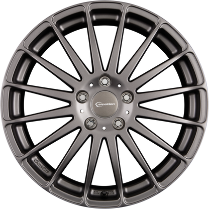 Emotion Wheels Racing Gun metal Alufelge 7.5x18 Zoll ET45 LK 5x114.3 ML70.1