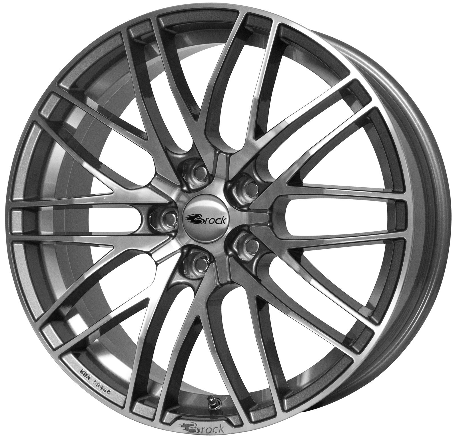 Brock / RC B30 Himalaya Grey Voll Poliert (HGVP) Alufelge 7.5x17 Zoll ET45 LK 5x108 ML72.6 – Bild 2