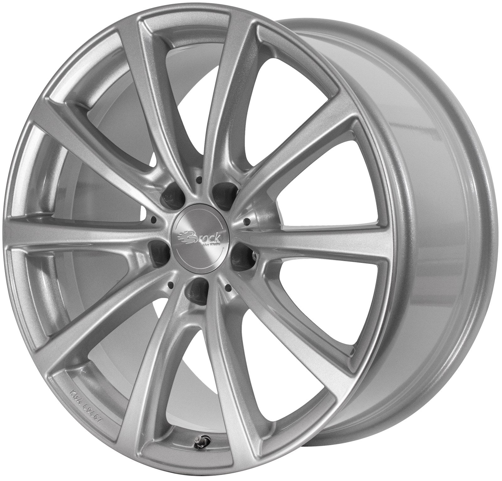 Brock / RC B32 Kristallsilber (KS) Alufelge 8.5x18 Zoll ET35 LK 5x114.3 ML72.6 – Bild 3