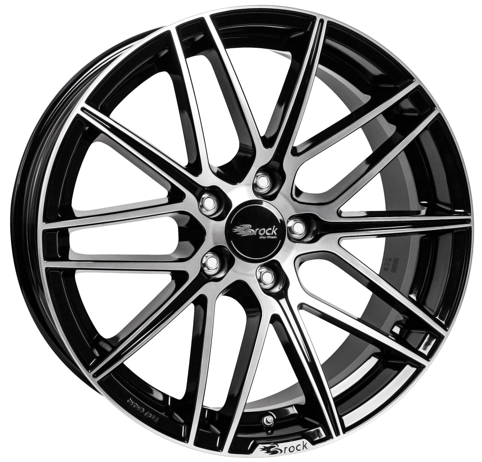 Brock / RC B34 Schwarz Glanz Voll Poliert (SGVP) Alufelge 7.5x17 Zoll ET45 LK 5x114.3 ML72.6 – Bild 3