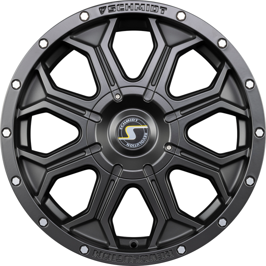 Schmidt REVOLUTION 18HDX Satin Black mit Softhorn Alufelge 8.5x18 Zoll ET53 LK 6x125 ML74.1