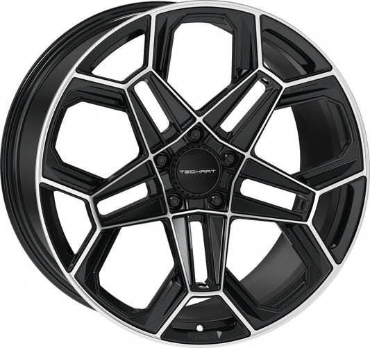 Proline Techart Daytona II black polished Alufelge 11.5x22 Zoll ET58 LK 5x130 ML71.5