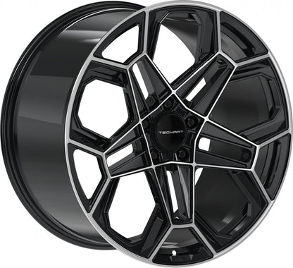Proline Techart Daytona II black polished Alufelge 11.5x22 Zoll ET58 LK 5x130 ML71.5 – Bild 3